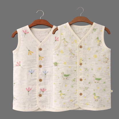 Unisex Soft Cotton Sleeveless Jhabla for Babies Combo sets