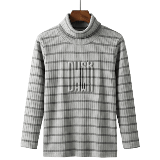 Unisex Grey High Neck T-Shirt