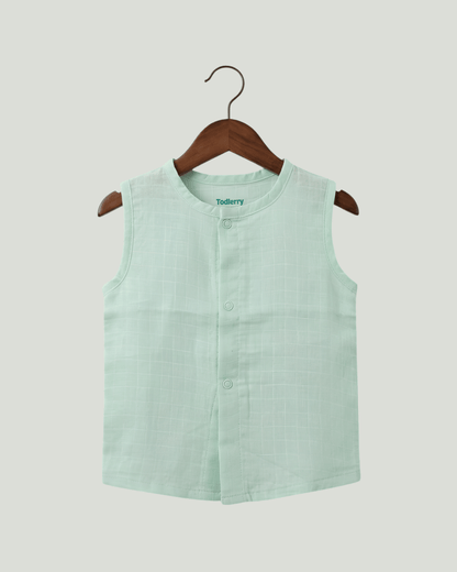 Premium Muslin Sleeveless Jabla for Babies (Pack of 3) – 100% Organic Cotton Infant Vest