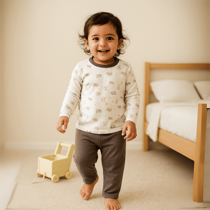 Todlerry Unisex Pajama set | Set of 3 | Soft & Breathable | 100% Cotton
