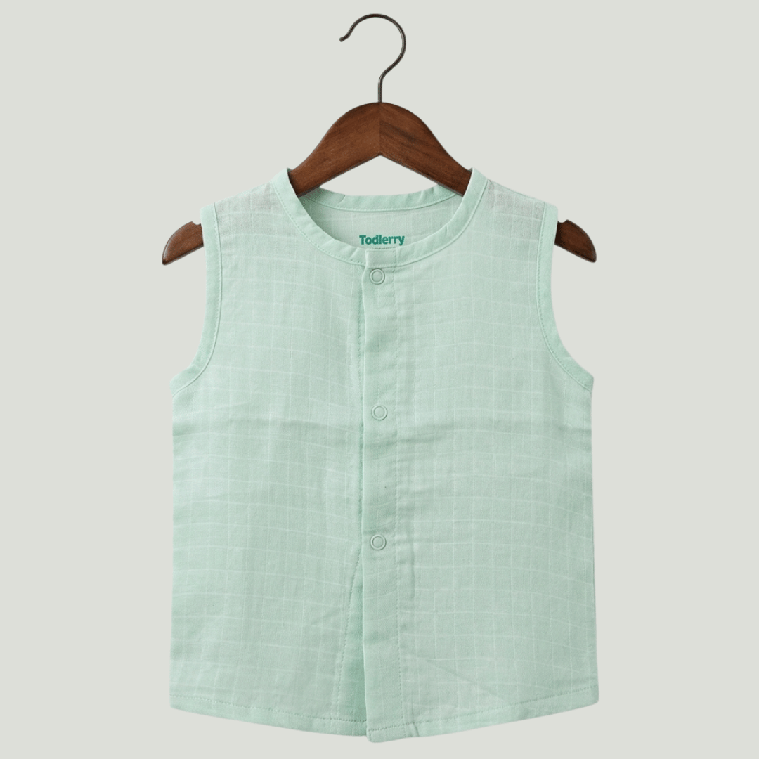 Premium Muslin Sleeveless Jabla for Babies (Pack of 3) – 100% Organic Cotton Infant Vest
