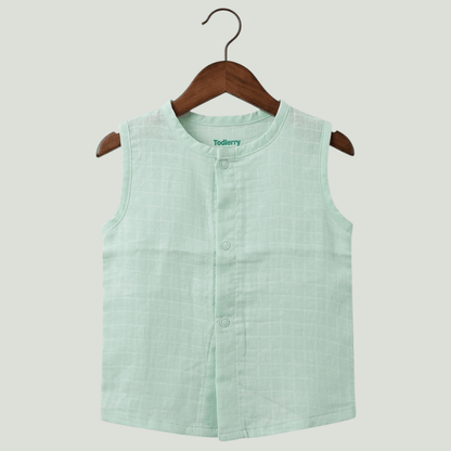 Premium Muslin Sleeveless Jabla for Babies (Pack of 3) – 100% Organic Cotton Infant Vest