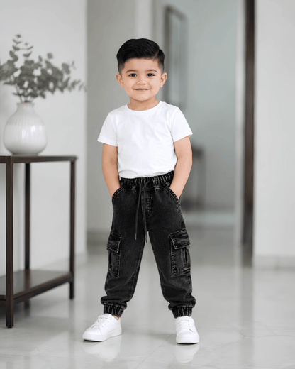 Classic Comfort Fit Kids Denim Jeans | Durable Everyday Play Joggers