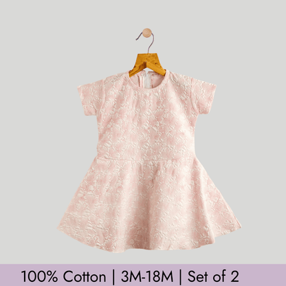 Todlerry Girls Frock | Pack of 2 |Soft & Breathable | 100% Cotton