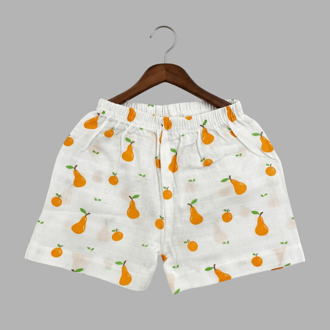 Summer Cotton Snap Up Jhabla & Shorts Set
