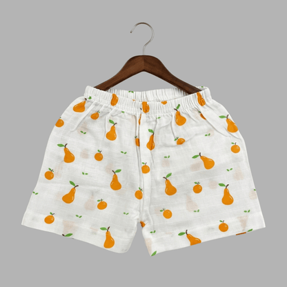 Summer Cotton Snap Up Jhabla & Shorts Set