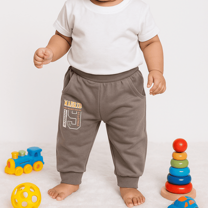Todlerry Baby Joggers | logo Print | Pack of 2 |Soft & Breathable | 100% Cotton