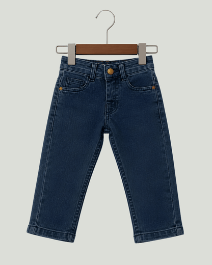 Classic Comfort Fit Kids Wash Blue Denim Jeans