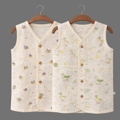 Unisex Soft Cotton Sleeveless Jhabla for Babies Combo sets