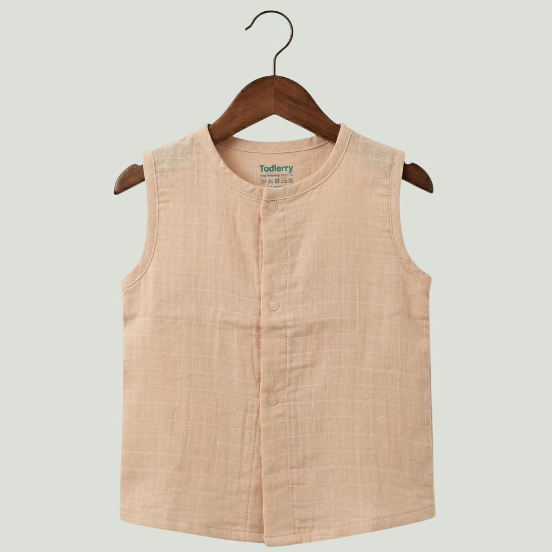 Premium Muslin Sleeveless Jabla for Babies (Pack of 3) – 100% Organic Cotton Infant Vest