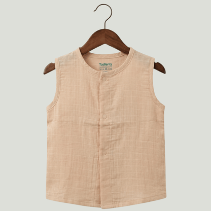 Premium Muslin Sleeveless Jabla for Babies (Pack of 3) – 100% Organic Cotton Infant Vest