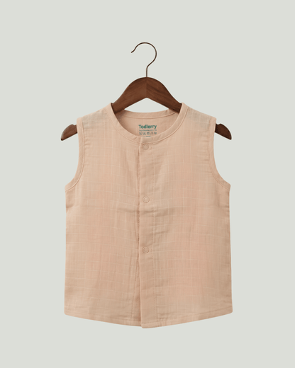 Premium Muslin Sleeveless Jabla for Babies (Pack of 3) – 100% Organic Cotton Infant Vest