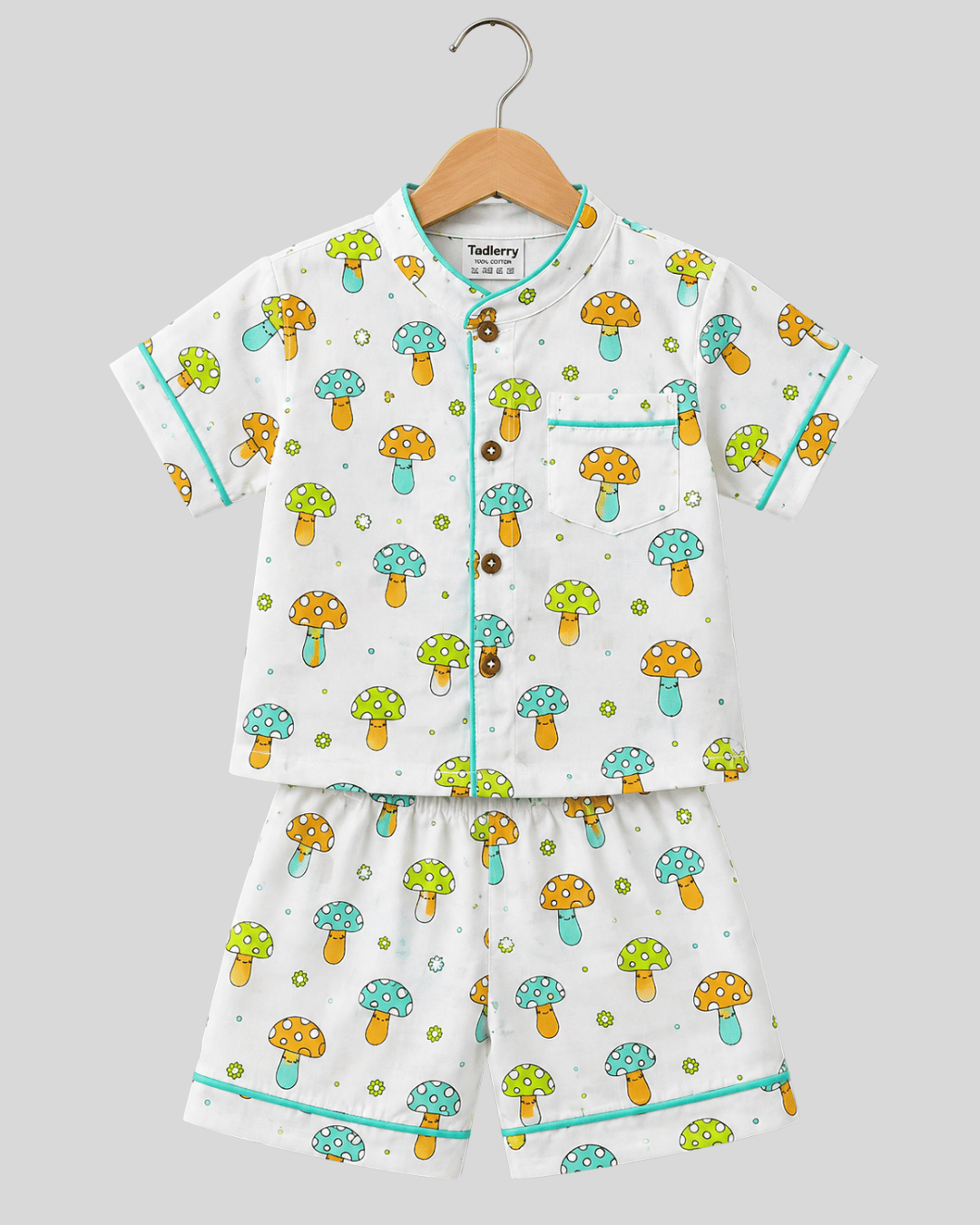 Todlerry 100% Cotton Kids Night Suit Set | Shirt & Shorts (4 Prints)