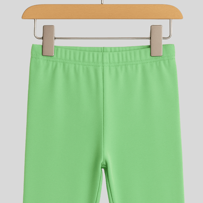 Todlerry Girls Leggings | Pista Green | 100% Cotton