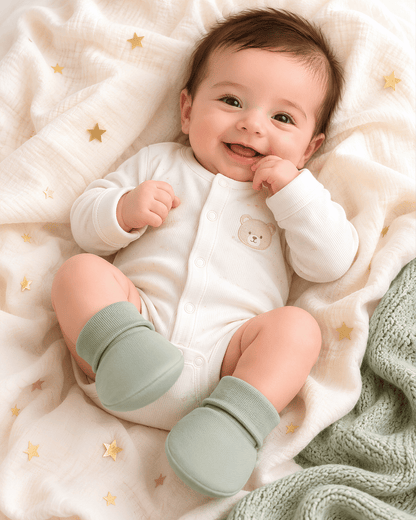 Sweet Dreams Green Sage Mittens & Booties Set