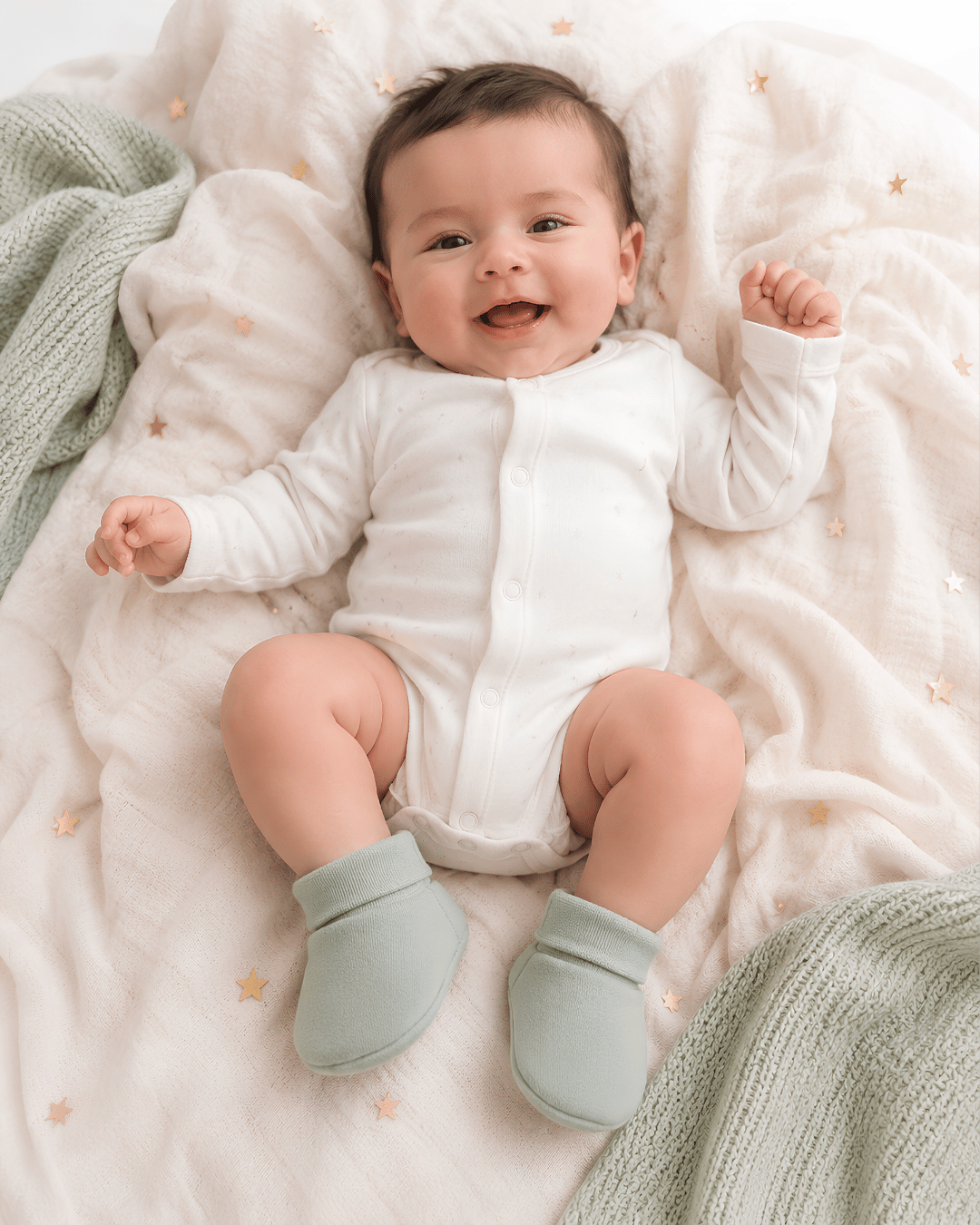 Sweet Dreams Green Sage Mittens & Booties Set