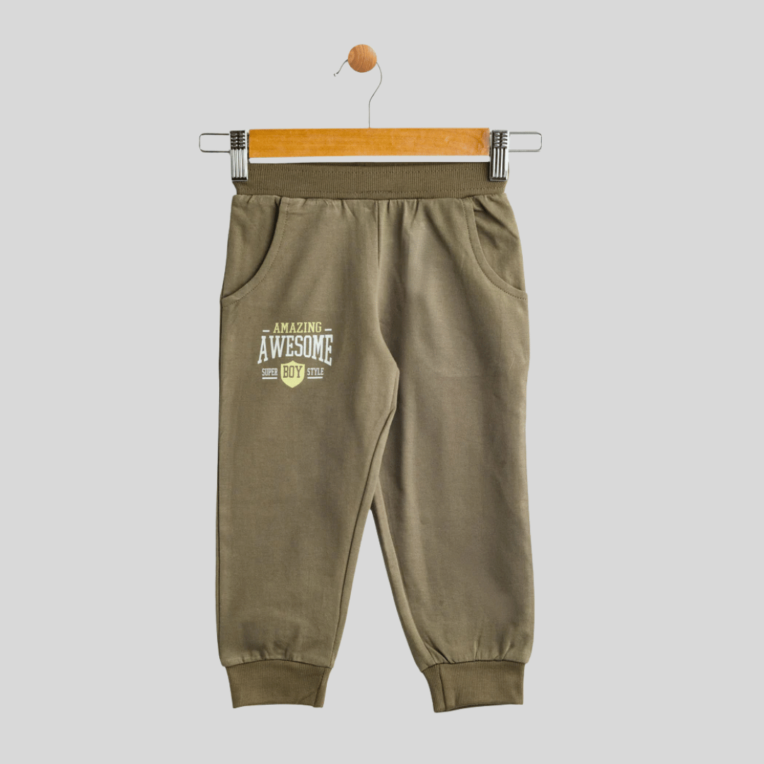 Todlerry Baby Joggers | logo Print | Pack of 4 |Soft & Breathable | 100% Cotton