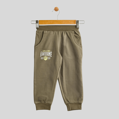 Todlerry Baby Joggers | logo Print | Pack of 4 |Soft & Breathable | 100% Cotton