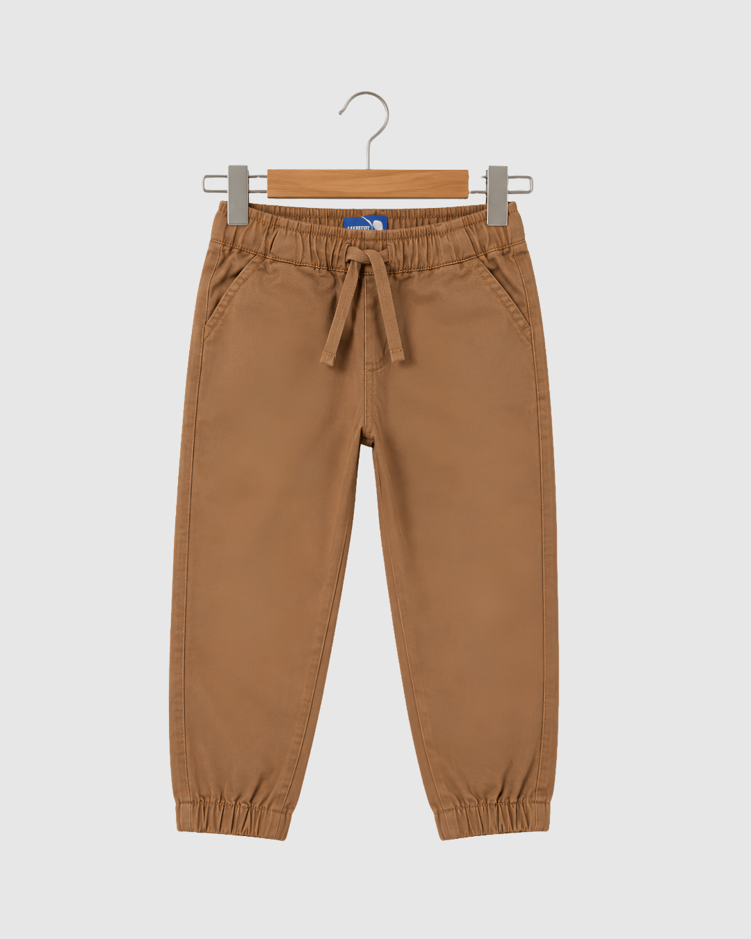 Kids Tan Brown Casual Chino Joggers | 100% Pure Cotton Boys Trousers