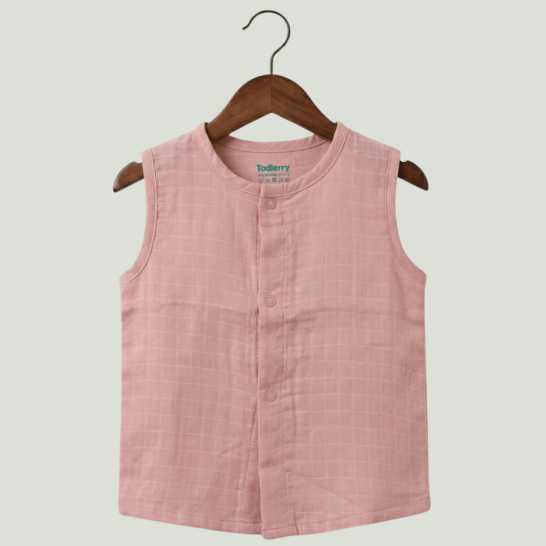 Premium Muslin Sleeveless Jabla for Babies (Pack of 3) – 100% Organic Cotton Infant Vest
