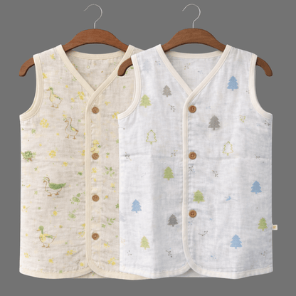 Unisex Soft Cotton Sleeveless Jhabla for Babies Combo sets