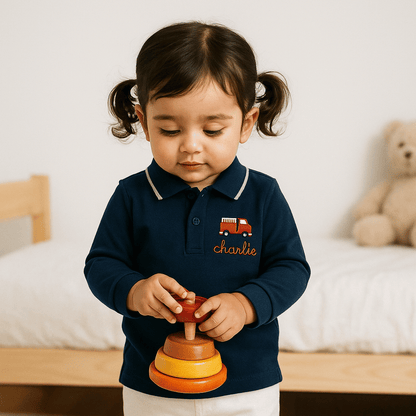 Todlerry Boys Cotton T-Shirt | Charlie Navy | Soft & Breathable | 100% Cotton