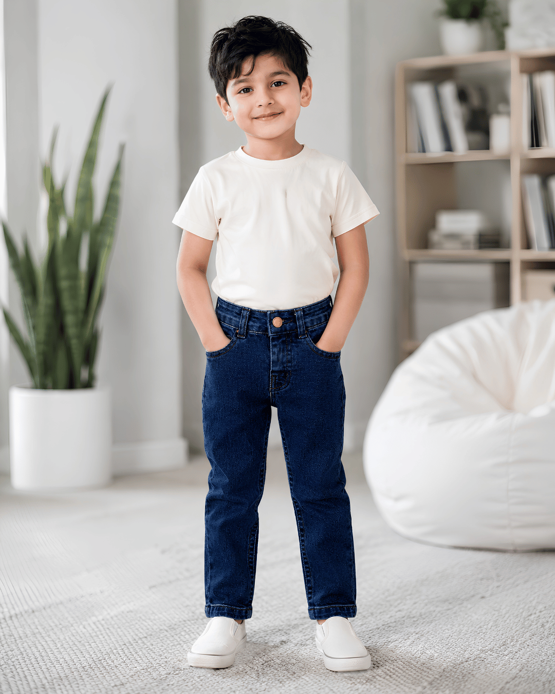 Classic Comfort Fit Kids Denim Jeans | Durable Everyday Play Joggers