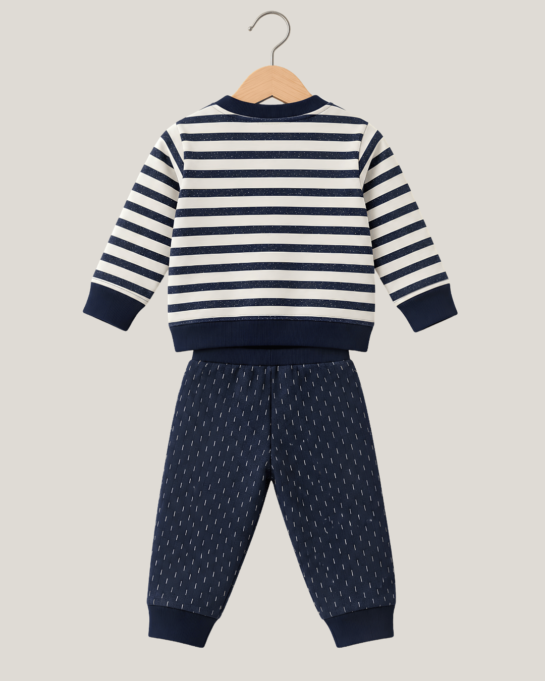 Todlerry Unisex Kids Striped Sweatshirt & Jogger Winter Set