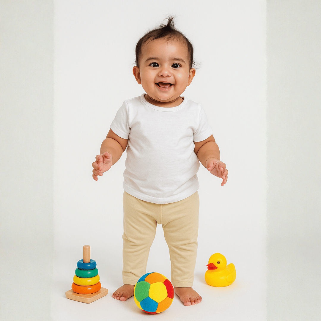 Todlerry Baby Leggings | Pack of 4 |Soft & Breathable | 100% Cotton