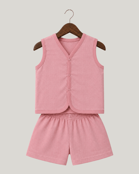 Soft Cotton Baby Jhabla & Shorts Set