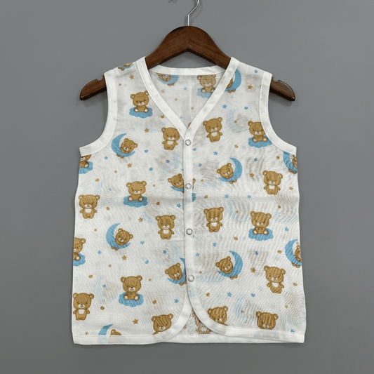 Teddy & Moon Summer Cotton Snap Up Jhabla & Shorts Set