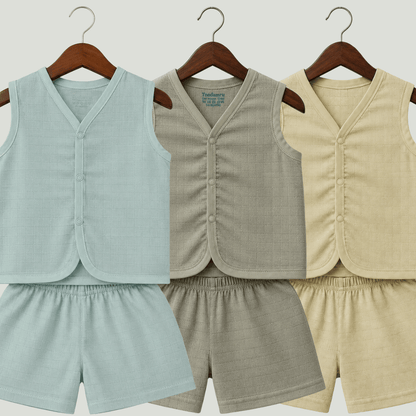 Soft Cotton Baby Jhabla & Shorts Set Combo sets