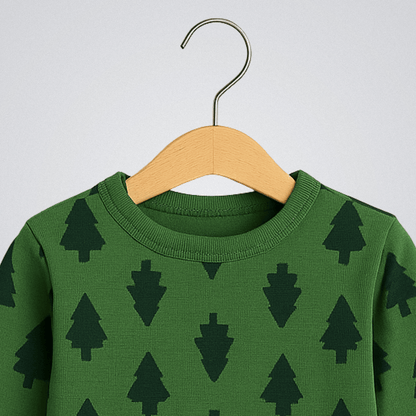 Todlerry Boys Cotton T-Shirt | Christmas Tree Green | Soft & Breathable | 100% Cotton