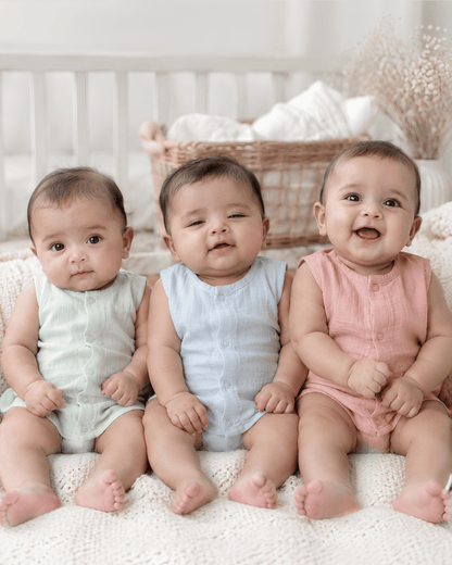 Premium Muslin Sleeveless Jabla for Babies (Pack of 3) – 100% Organic Cotton Infant Vest
