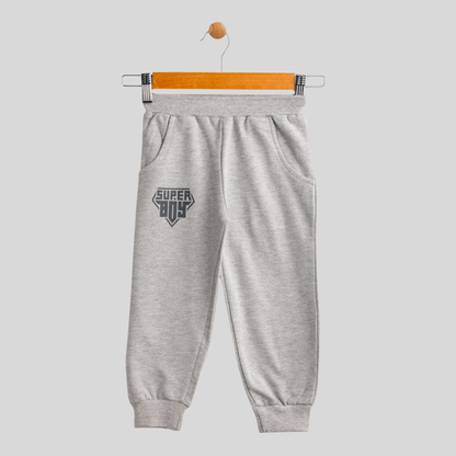 Todlerry Baby Joggers | logo Print | Pack of 2 |Soft & Breathable | 100% Cotton