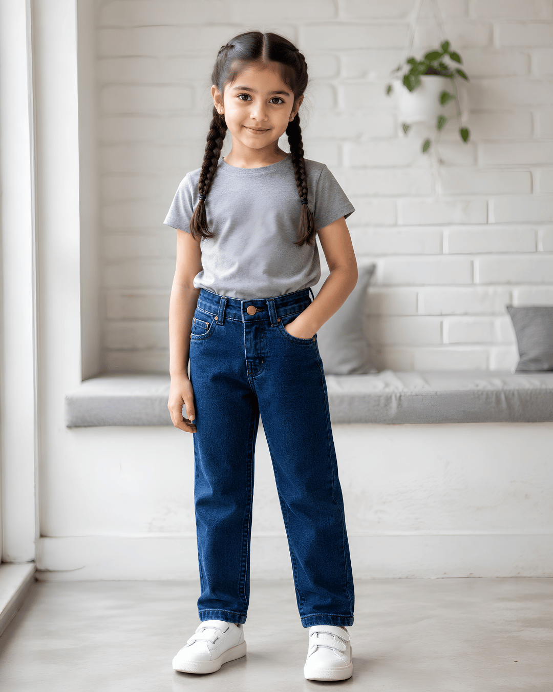 Classic Comfort Fit Kids Denim Jeans | Durable Everyday Play Joggers