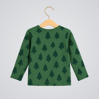 Todlerry Boys Cotton T-Shirt | Christmas Tree Green | Soft & Breathable | 100% Cotton