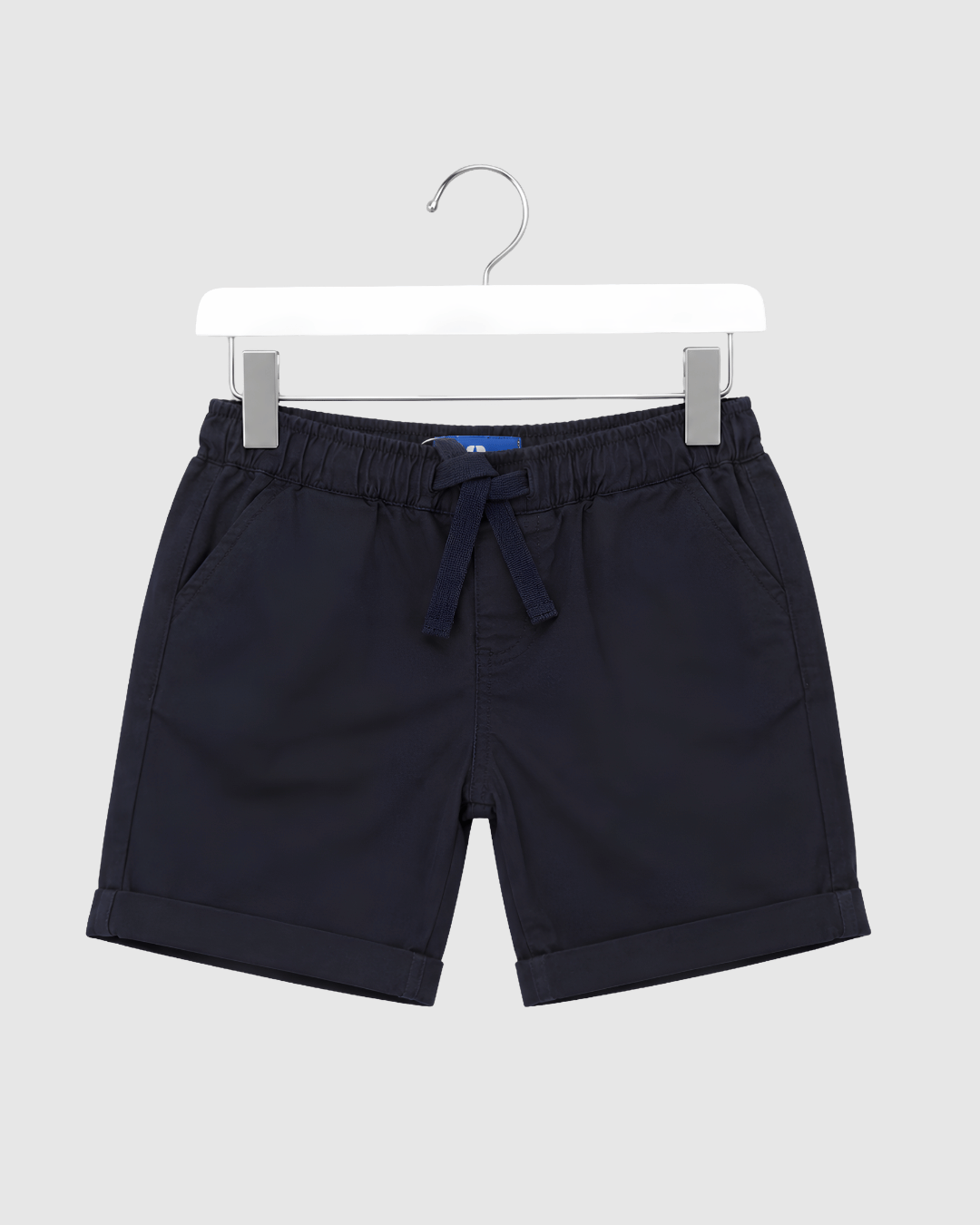 Kids Navy Blue Pure Cotton Shorts | Boys Casual Summer Trousers