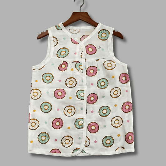 Sweet Donut Summer Everyday Frocks - Front Open