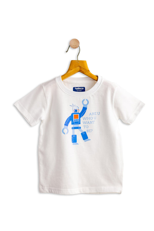 White T-Shirts for Boys | 100% Cotton