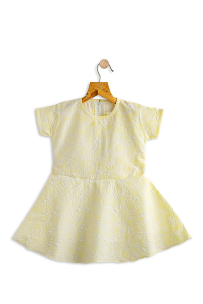 Todlerry Half-sleeve Girls Frock | Floral Print | 100% Cotton