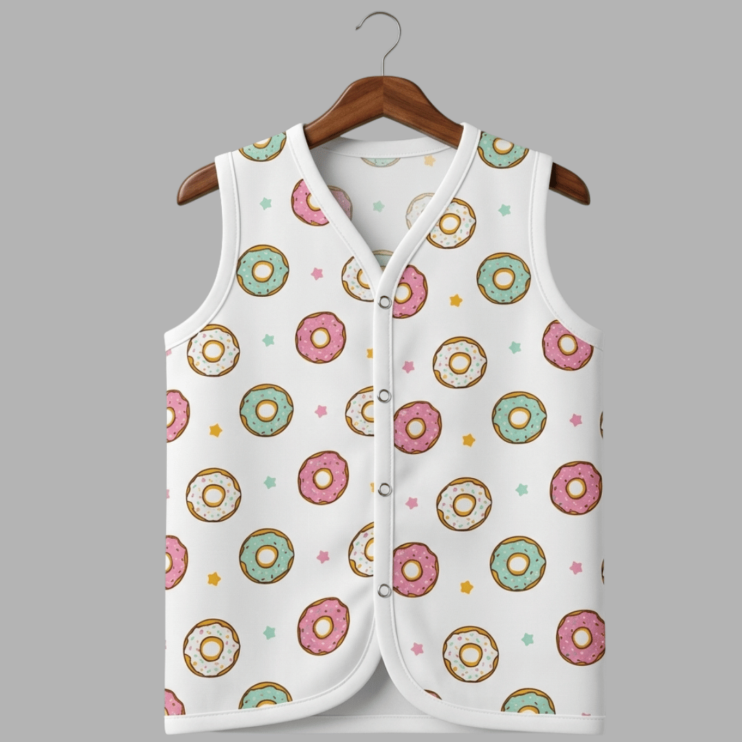 Summer Cotton Snap Up Jhabla & Shorts Set