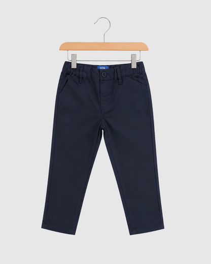 Boys Pure Cotton Chinos (Navy & Khaki) | Stretch Pants