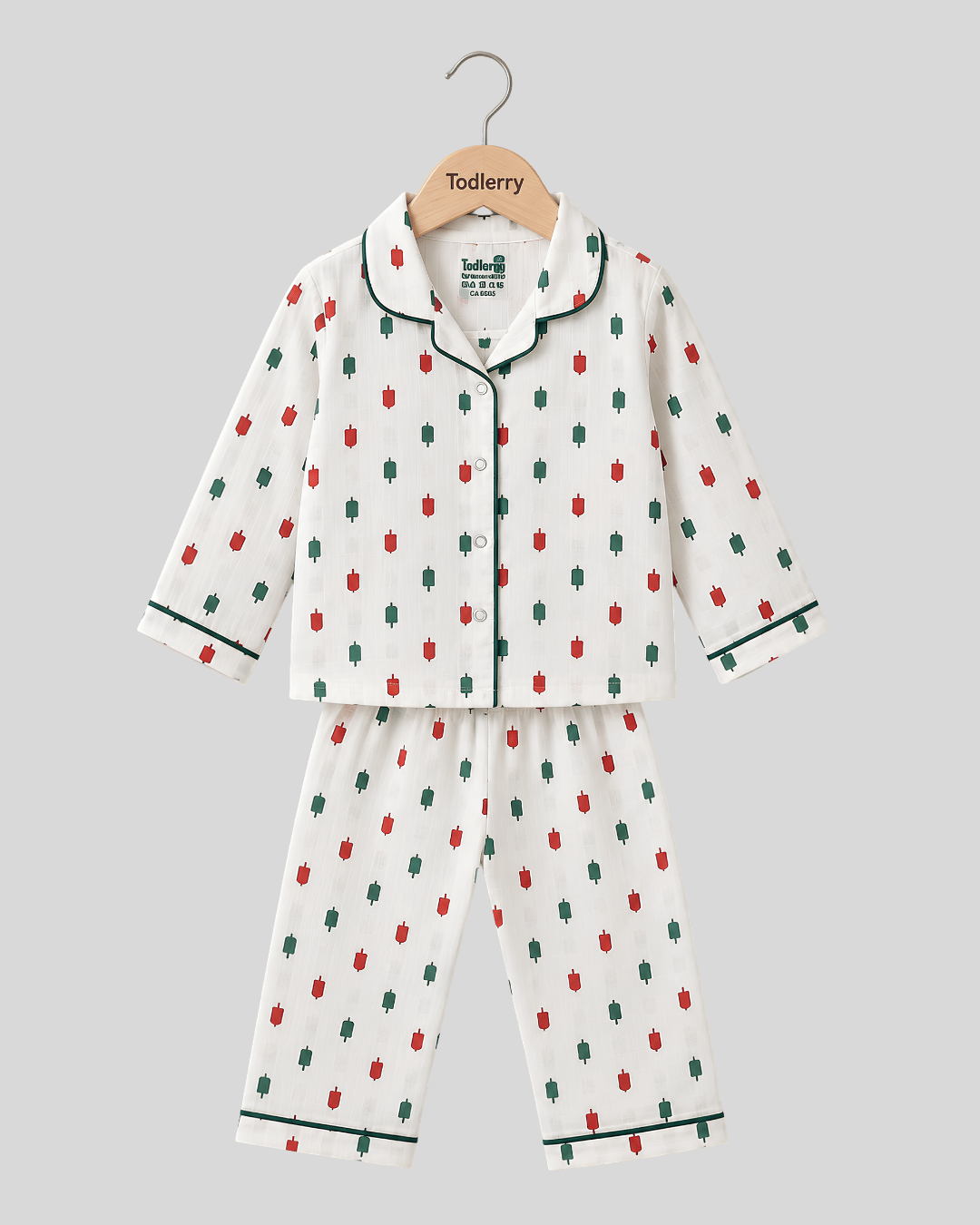 Todlerry Kids Cotton Night Suit – Ice cream Print