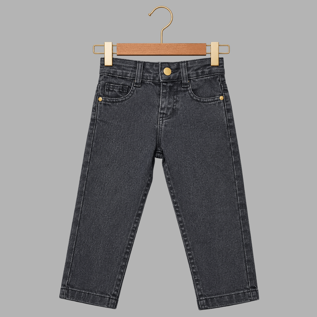 Kids Premium Stretch Straight-Fit Denim Jeans | Durable Everyday Play Joggers