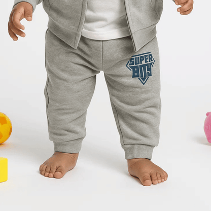 Todlerry Baby Joggers | logo Print | Pack of 2 |Soft & Breathable | 100% Cotton