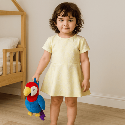 Todlerry Half-sleeve Girls Frock | Floral Print | 100% Cotton
