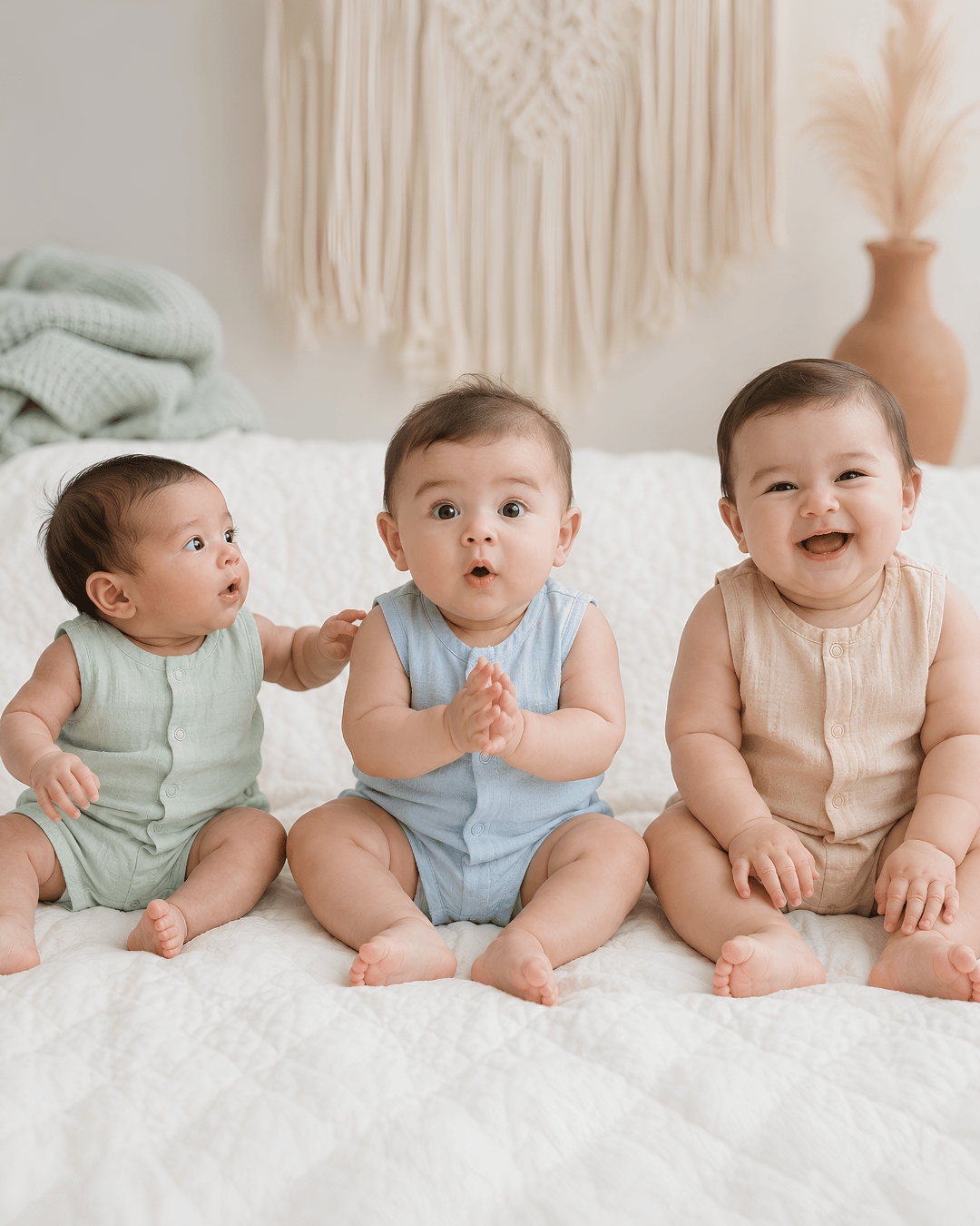Premium Muslin Sleeveless Jabla for Babies (Pack of 3) – 100% Organic Cotton Infant Vest