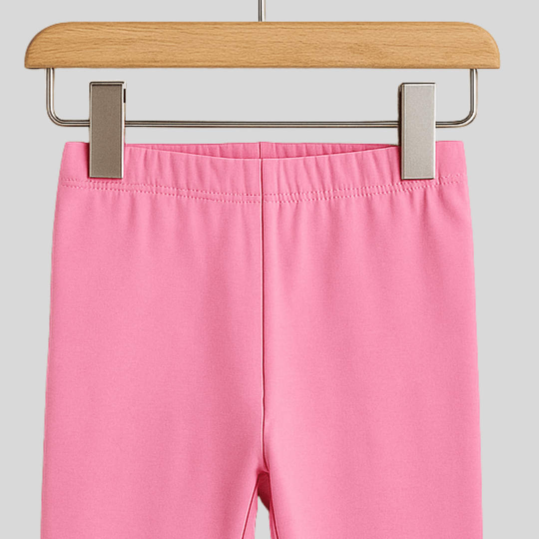 Girls Leggings Pink 100% Cotton