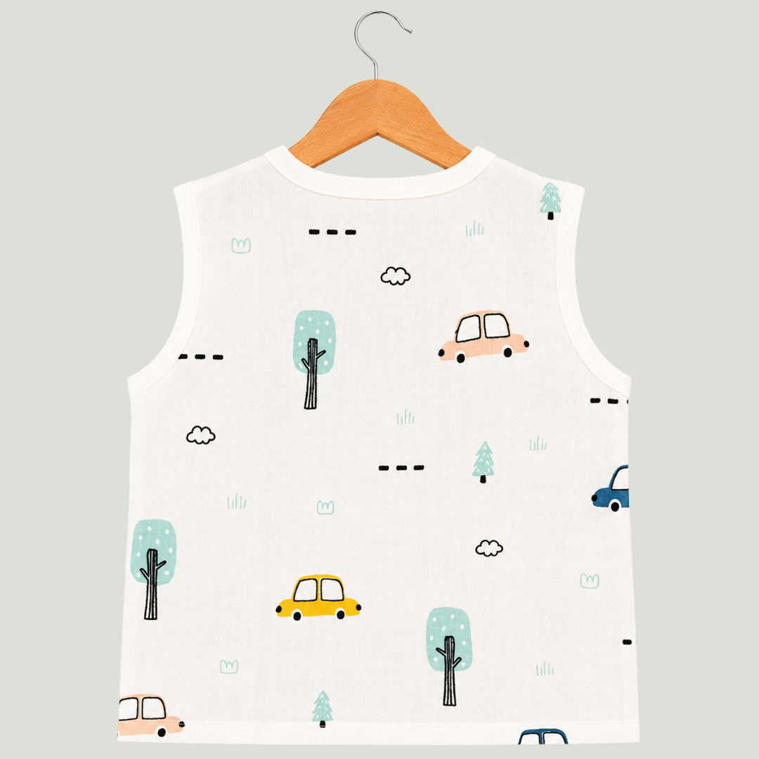 Unisex Soft Cotton Sleeveless Jhabla